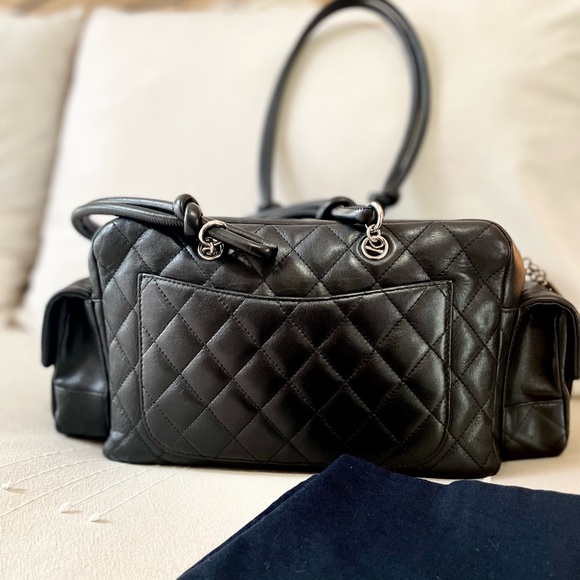 Sold Beautiful Chanel Cambon Small Reporter black and white - Picture 5 of 12